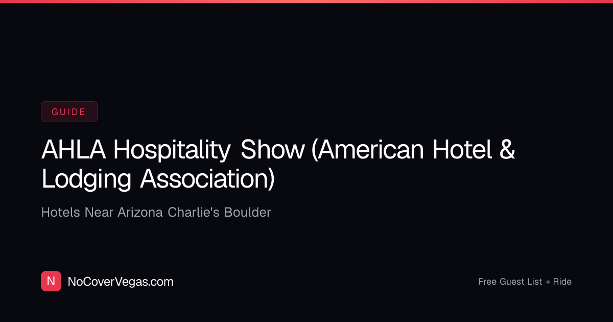 AHLA Hospitality Show (American Hotel & Lodging Association) Hotels ...