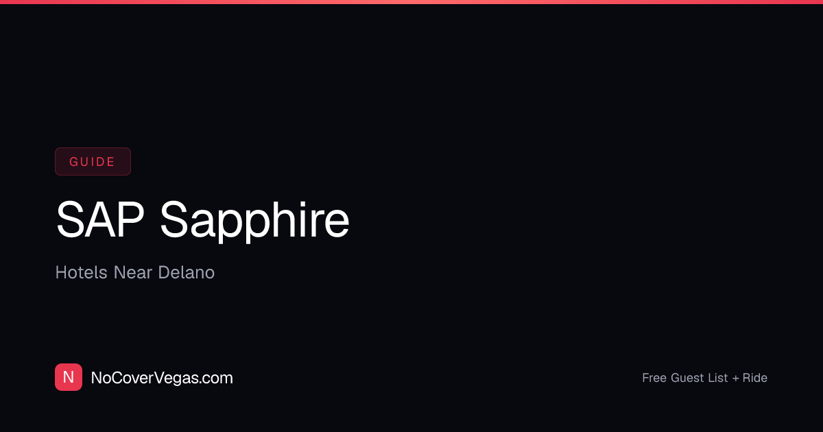 SAP Sapphire Hotels — Nightlife Near Delano