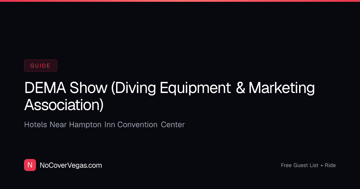 DEMA Show (Diving Equipment & Marketing Association) Hotels — Nightlife ...