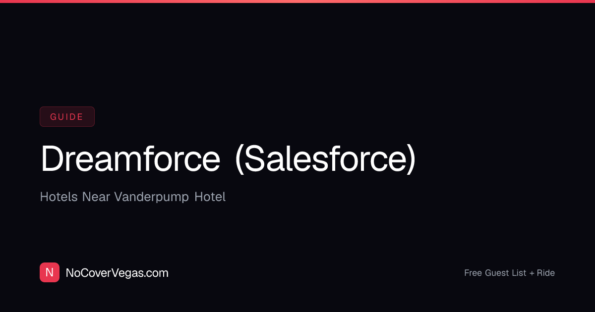 Dreamforce (Salesforce) Hotels — Nightlife Near Vanderpump Hotel